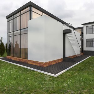 تصميم واجهة البناية الإضافية للبيت
